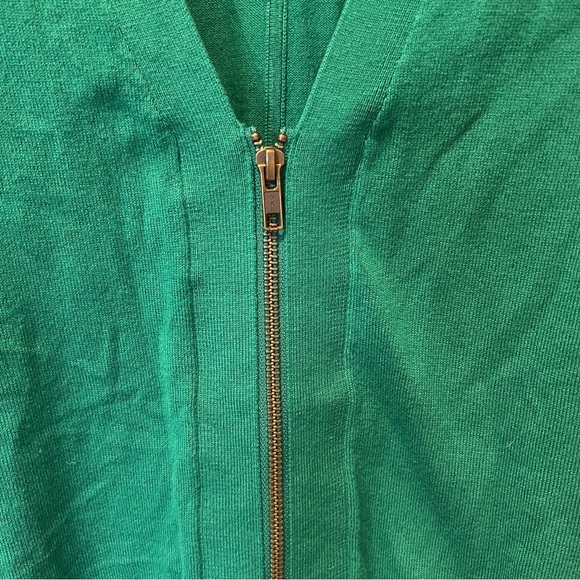 Cabi Banner Sweater Half Sleeve Double Zipper VNeck Knit Cardigan - Picture 3 of 13